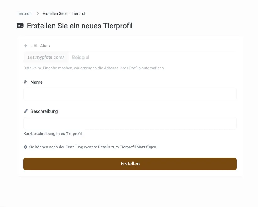 Screenshot of the app vcard SEO settings page